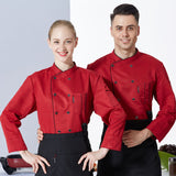 Catering Uniform Long Sleeve Men's Kitchen Jacket Kitchen Work Uniform Hotel Women Waiter Restaurant Clothes