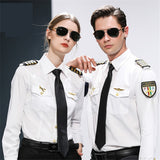 Women Hotel Waitress Club Attendant Work Clothes Long Sleeve Autumn Shirt Airlines Flight Uniform Security Guard