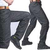Men's Jeans Pants Fall Military Straight Denim Tactical Long Trousers Stretch City Security Special Force Combat Pant Trousers