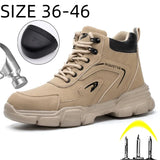 Winter Work Safety Shoes Men Safety Boots Anti-smash Anti-stab Work Sneakers Steel Toe Indestructible Work Boots