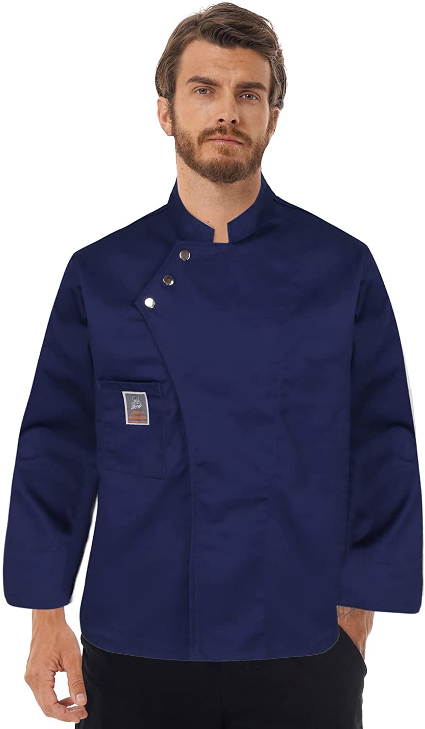 Mens Chef Coat Jacket Letter Embroidery Short Sleeve Restaurant Kitchen Chef Uniform Tops