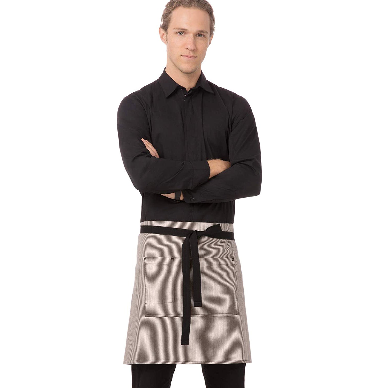 Unisex Portland Half Bistro kitchen aprons, Black, One Size US