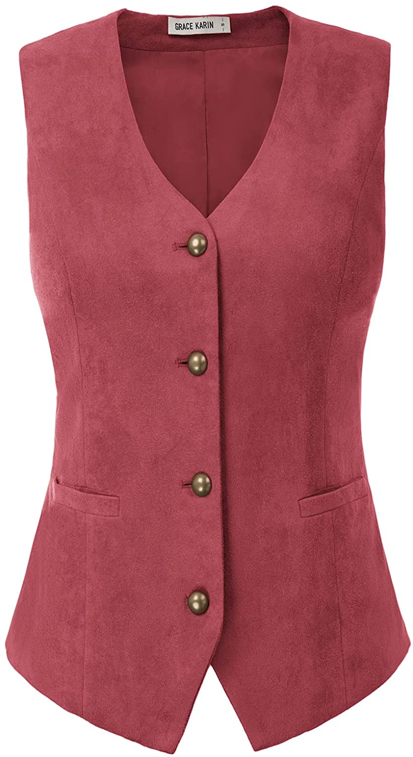 Womens Waistcoat Vest Vintage Steampunk Dress Jacquard Jacket