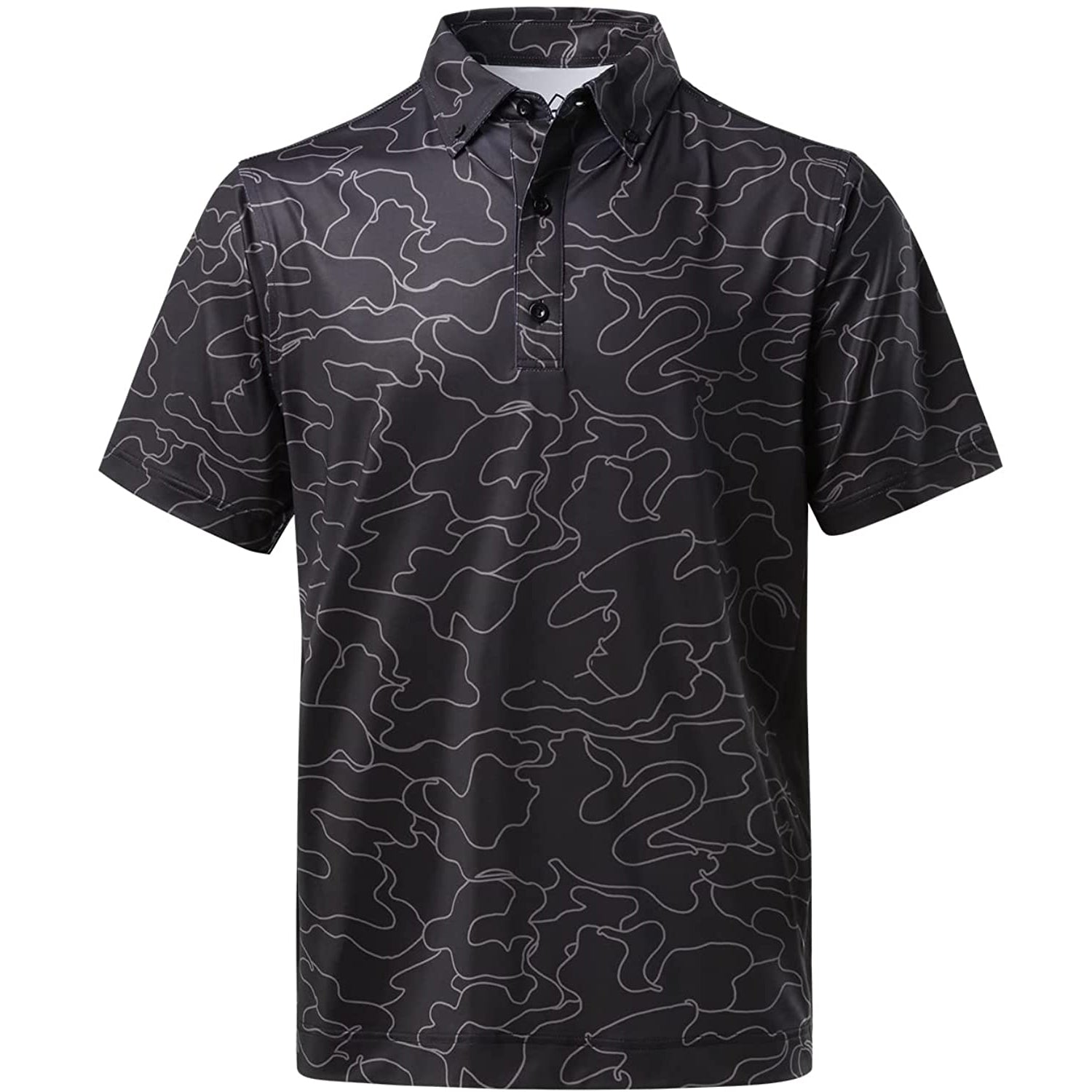 Mens Polo Shirts Fashion Prints Athletic Golf Polo Shirts Casual Classic Fit Soft Breathable Short Sleeve Polo Shirt