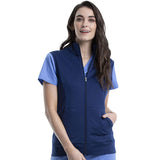 Workwear Revolution Women Scrubs Vest Zip Front Knit