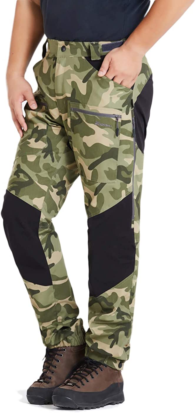 Mens Pro Hiking Stretch Pants Cargo Trouser Water-Resistant Tactical Outdoor Working Pants