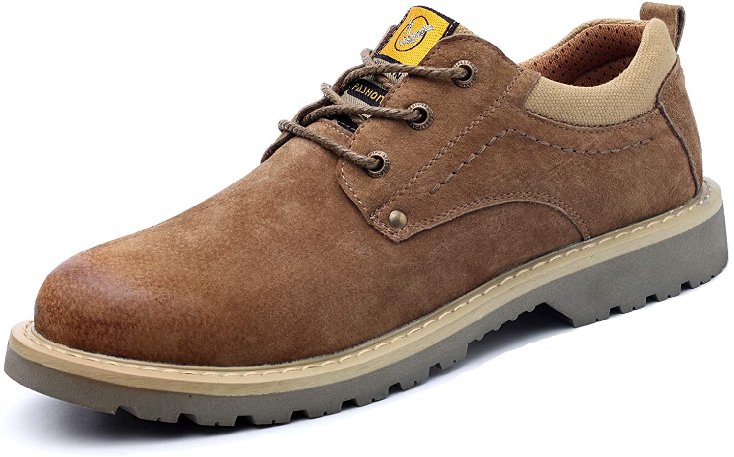 Men Casual Leather Steel Toe Safety Shoe