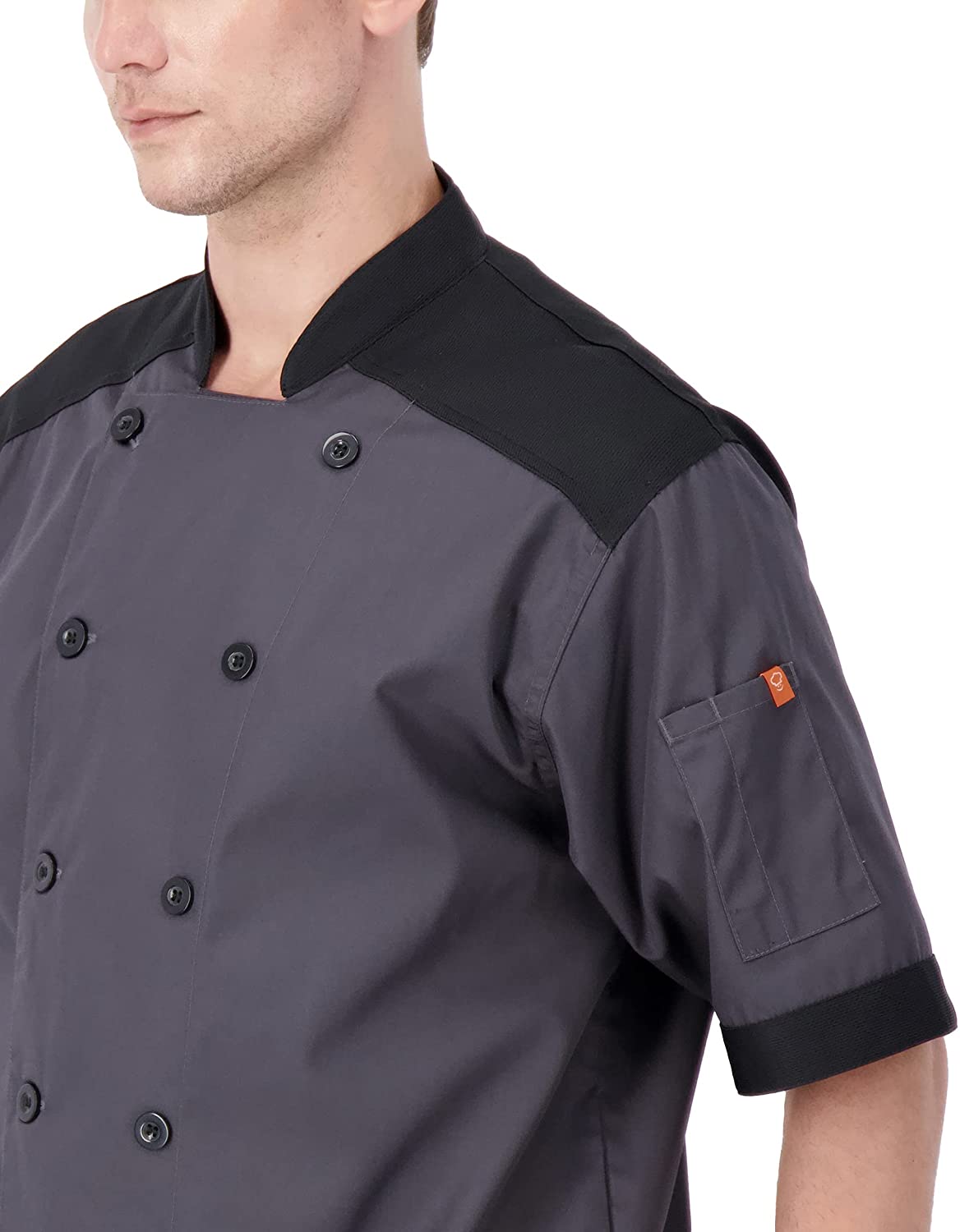 Men's Short Sleeve Lightweight Chef Coat