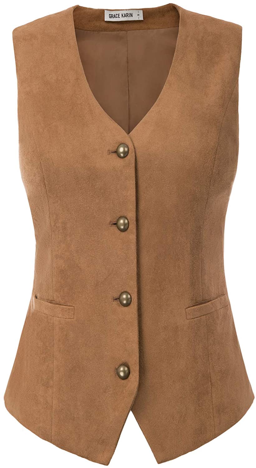 Womens Waistcoat Vest Vintage Steampunk Dress Jacquard Jacket