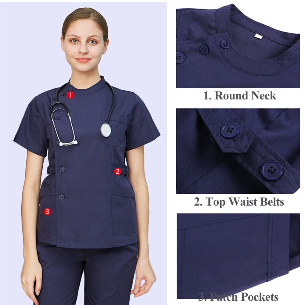 Nursing Uniforms Men Set Top and Pant Thin Fabric Petite Tall OR Workwear