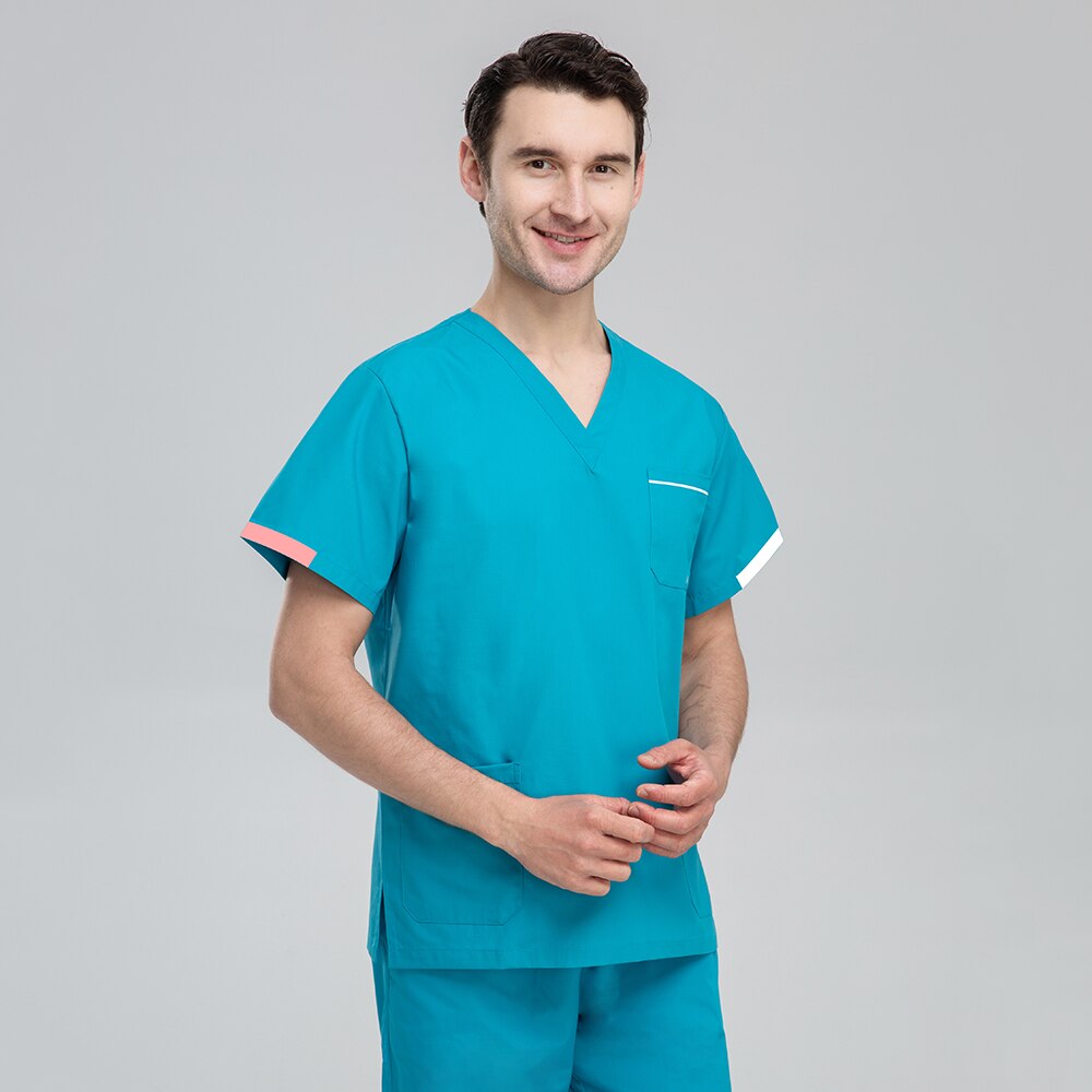 Short-Sleeved Scrubs Uniform Costume Doctor Set Clinical Uniforms