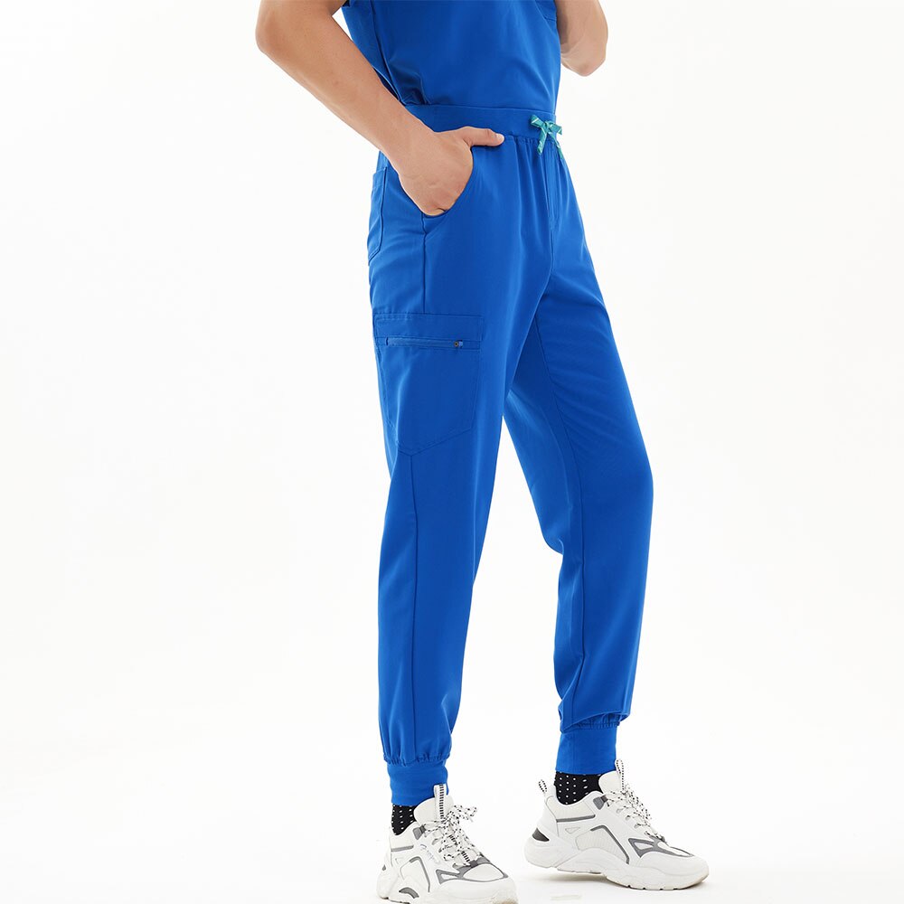 Nurse Scrubs Hospital Uniforms Classic V-Neck Top&amp | Drawstring Pants Scrub Set