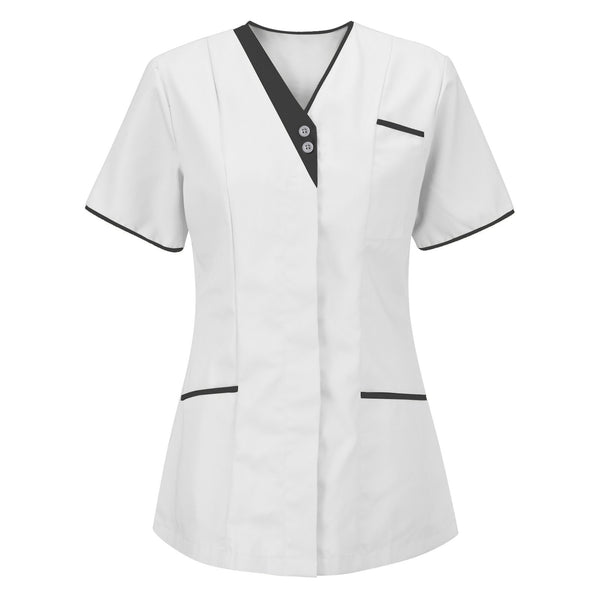  Nurse Uniforms Set Women for Summer Short Sleeve Tops & Pant  Working Suit Pocket Blouse Overalls Veterinary Nurse Uniforms  (Blue,Small,Small): Clothing, Shoes & Jewelry