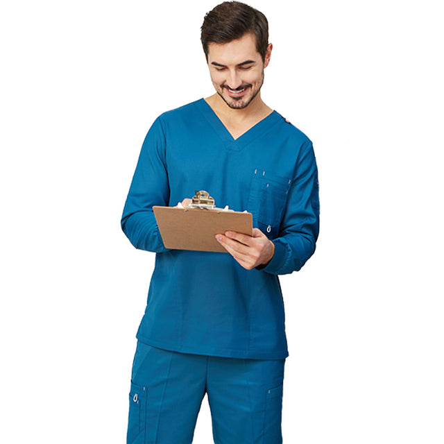 Scrub Uniform Nurse Workwear Scrubs Set Top Pant Nursing Uniforms Women Men V Neck Doctor Working Suits Solid Color
