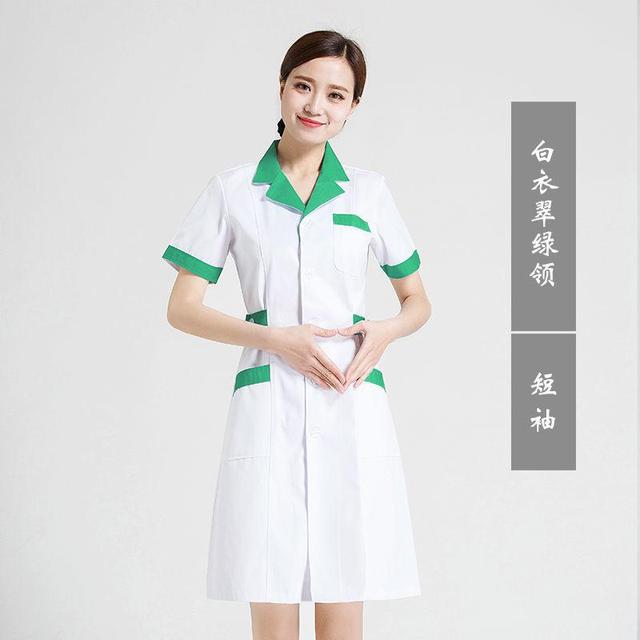 17 Style Lab Uniform For Women Uniforms Work Wear Pharmacy White Coat Costume Female Spa Beauty Salon Long Jacket Gown