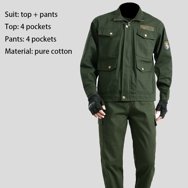 New Spring And Autumn Cotton Work Clothes Outdoor Wear-resistant Welder Thickened Labor Insurance Clothing