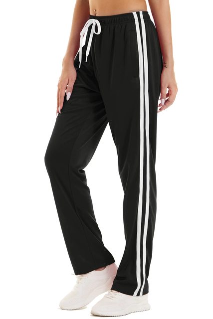 Loose Fit Lightweight Stripes Sweatpants Women's Quick-Dry Trousers Casual Jogger