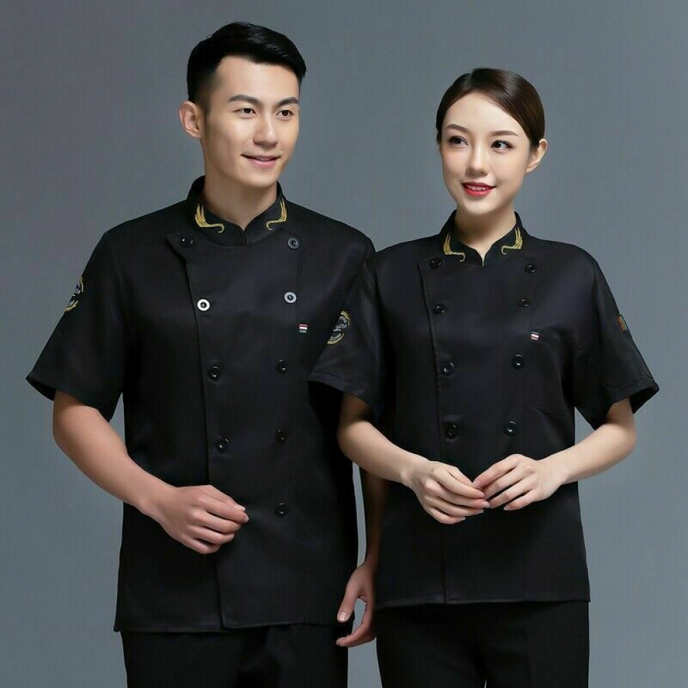 Unisex Chef Jacket Men's Chef Coat Restaurant Kitchen Chef Workwear Uniform